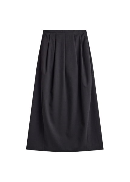 The Frankie Shop Claremont Cocoon Skirt - Black - Oversized Minimalist Skirts in Black - Shop at Luxury Shoes 