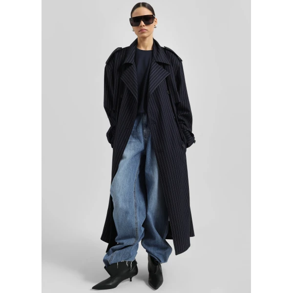 The Frankie Shop Cromer Jeans - Medium Wash - Oversized Minimalist Pants in Blue - Shop at Luxury Shoes 