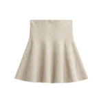 The Frankie Shop Dienne Knit Mini Skirt - Beige - Oversized Minimalist Skirts in Beige - Shop at Luxury Shoes 