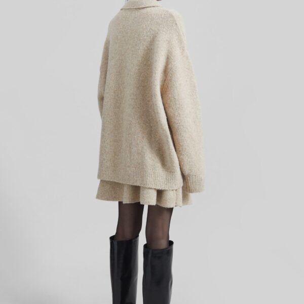 The Frankie Shop Dienne Polo Sweater – Beige, view 9