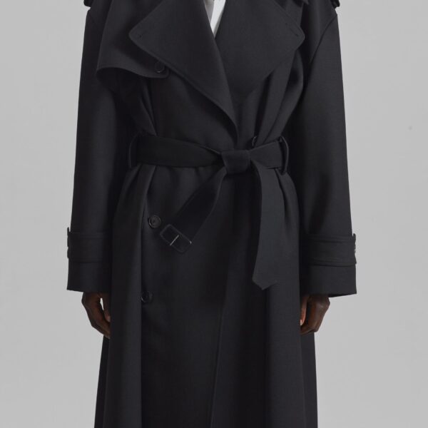 The Frankie Shop Dursley Tailored Trench Coat – Black, view 5