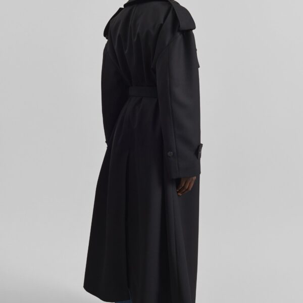 The Frankie Shop Dursley Tailored Trench Coat – Black, view 6
