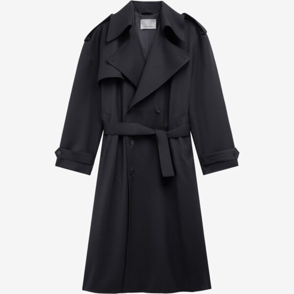 The Frankie Shop Dursley Tailored Trench Coat – Black, view 7