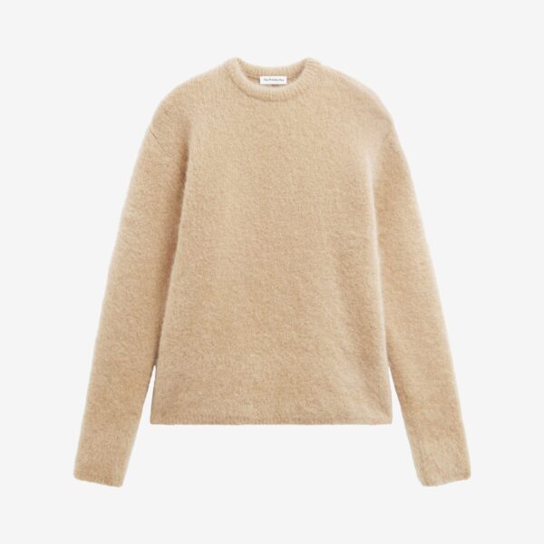 The Frankie Shop Ellery Mohair Crewneck Sweater – Beige, view 9