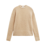 The Frankie Shop Ellery Mohair Crewneck Sweater - Beige - Oversized Minimalist Knitwear in Beige - Shop at Luxury Shoes 