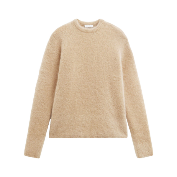 The Frankie Shop Ellery Mohair Crewneck Sweater – Beige