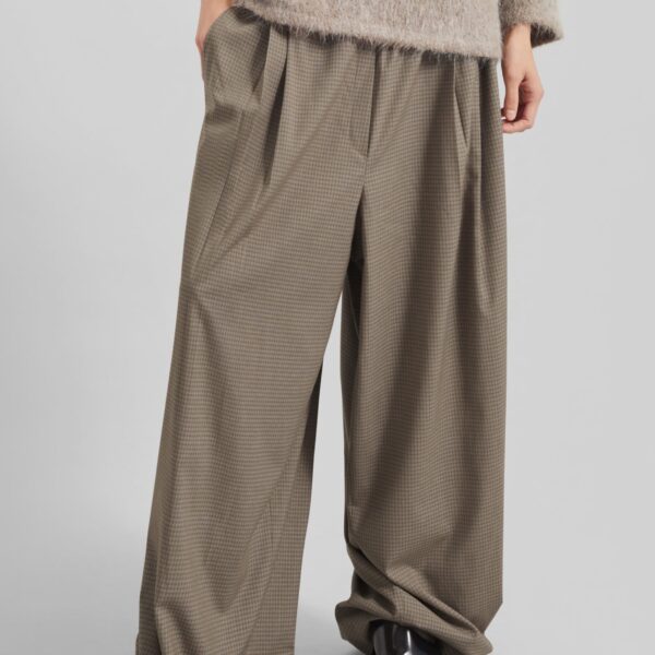 The Frankie Shop Gistel Pleated Pants – Beige Plaid, view 6