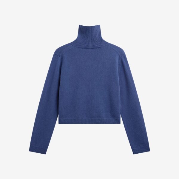 The Frankie Shop Grenaa Wool Turtleneck Sweater – Blue, view 7
