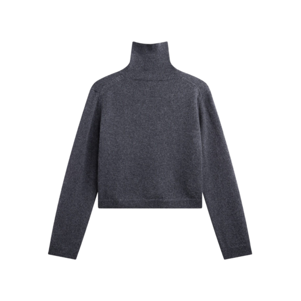 The Frankie Shop Grenaa Wool Turtleneck Sweater – Dark Grey