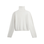 The Frankie Shop Grenaa Wool Turtleneck Sweater - Ivory - Oversized Minimalist Knitwear in Ivory - Shop at Luxury Shoes 
