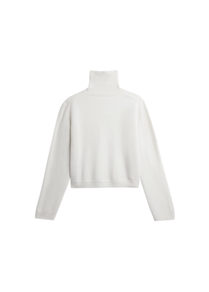 The Frankie Shop Grenaa Wool Turtleneck Sweater - Ivory - Oversized Minimalist Knitwear in Ivory - Shop at Luxury Shoes 
