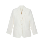 The Frankie Shop Halser Oversized Blazer - Ivory - Oversized Minimalist Jackets in Ivory - Shop at Luxury Shoes 