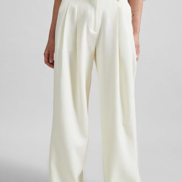 The Frankie Shop Halser Pintuck Trousers – Ivory, view 3