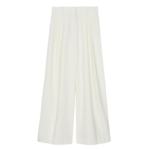 The Frankie Shop Halser Pintuck Trousers - Ivory - Oversized Minimalist Pants in Ivory - Shop at Luxury Shoes 