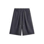 The Frankie Shop Hemavan Bermuda Shorts - Dark Grey - Oversized Minimalist Shorts in Grey - Shop at Luxury Shoes 