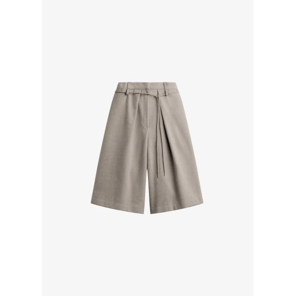 The Frankie Shop Hemavan Bermuda Shorts - Taupe - Oversized Minimalist Shorts in Brown - Shop at Luxury Shoes 