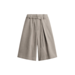 The Frankie Shop Hemavan Bermuda Shorts - Taupe - Oversized Minimalist Shorts in Brown - Shop at Luxury Shoes 