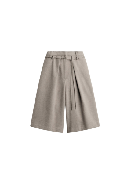 The Frankie Shop Hemavan Bermuda Shorts - Taupe - Oversized Minimalist Shorts in Brown - Shop at Luxury Shoes 