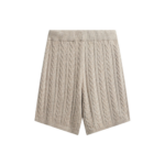 The Frankie Shop Karmoy Cable Knit Shorts - Beige - Oversized Minimalist Shorts in Beige - Shop at Luxury Shoes 