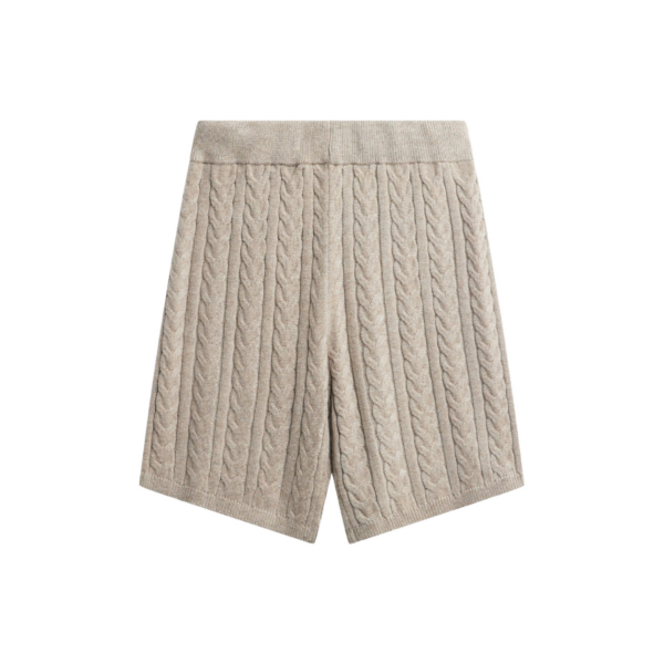 The Frankie Shop Karmoy Cable Knit Shorts – Beige