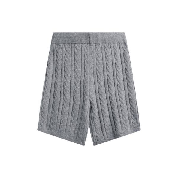 The Frankie Shop Karmoy Cable Knit Shorts – Grey