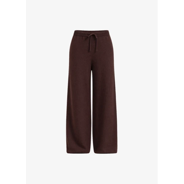 The Frankie Shop Kladno Knit Joggers - Brown - Oversized Minimalist Pants in Brown - Shop at Luxury Shoes 