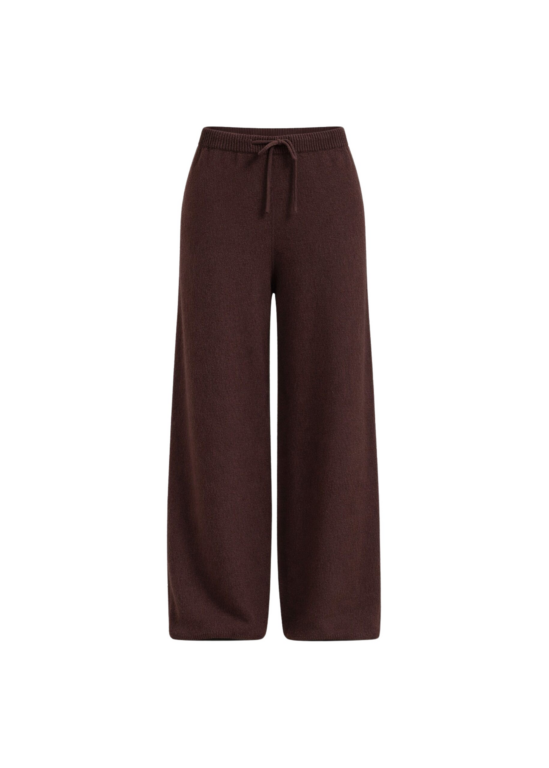 The Frankie Shop Kladno Knit Joggers - Brown - Oversized Minimalist Pants in Brown - Shop at Luxury Shoes 