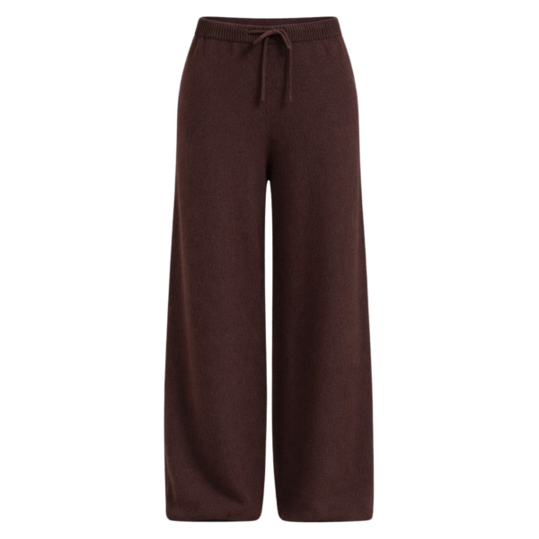 The Frankie Shop Kladno Knit Joggers - Brown - Oversized Minimalist Pants in Brown - Shop at Luxury Shoes 