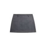 The Frankie Shop Liri Mini Skirt - Grey - Oversized Minimalist Skirts in Grey - Shop at Luxury Shoes 