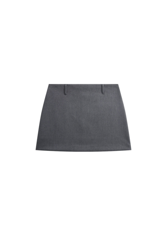 The Frankie Shop Liri Mini Skirt - Grey - Oversized Minimalist Skirts in Grey - Shop at Luxury Shoes 