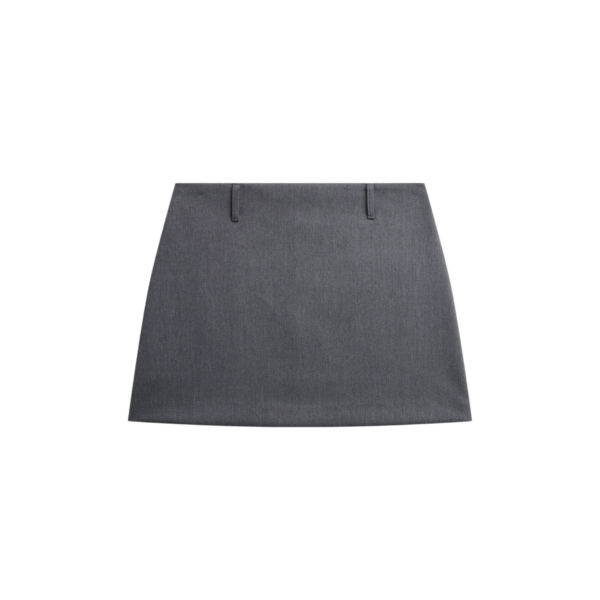 The Frankie Shop Liri Mini Skirt - Grey - Oversized Minimalist Skirts in Grey - Shop at Luxury Shoes 