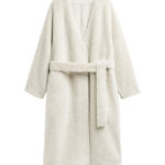 The Frankie Shop Livigno Faux Shearling Coat - Ivory - Oversized Minimalist Coats in Ivory - Shop at Luxury Shoes 