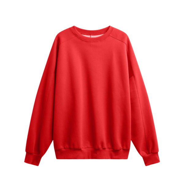 The Frankie Shop Lonay Balloon Sleeve Sweatshirt – Red Top