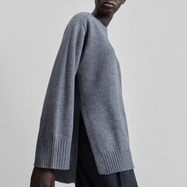 The Frankie Shop Loulou De Saison Safi Lds Cashmere Blend Sweater – Anthracite Melange, view 2