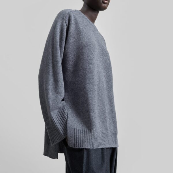 The Frankie Shop Loulou De Saison Safi Lds Cashmere Blend Sweater – Anthracite Melange, view 5