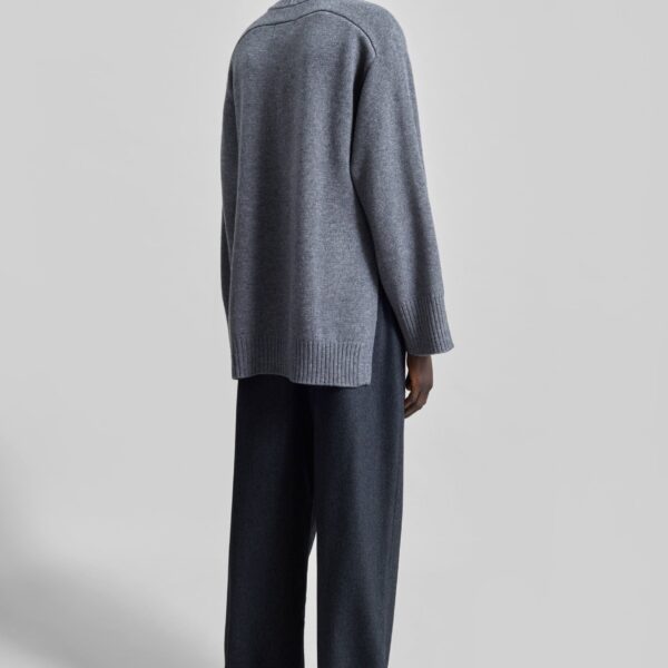 The Frankie Shop Loulou De Saison Safi Lds Cashmere Blend Sweater – Anthracite Melange, view 6