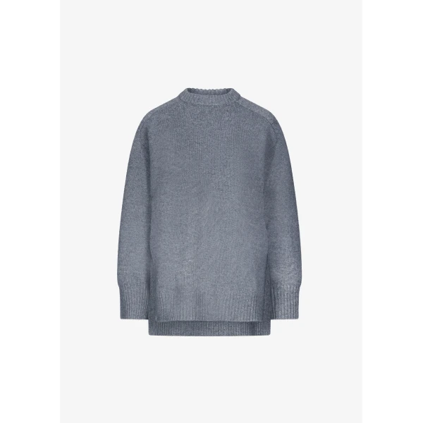 The Frankie Shop Loulou De Saison Safi Lds Cashmere Blend Sweater - Anthracite Melange - Oversized Minimalist Knitwear in Grey - Shop at Luxury Shoes 