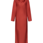 The Frankie Shop Loulou De Saison Zoya Silk Twill Dress - Red - Oversized Minimalist Dresses in Red - Shop at Luxury Shoes 
