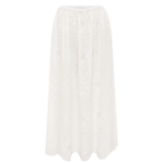 The Frankie Shop Matteau Broderie Midi Skirt - White - Oversized Minimalist Skirts in White - Shop at Luxury Shoes 