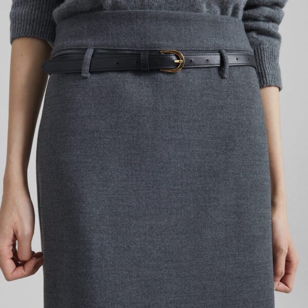 The Frankie Shop Mauvilly Belted Pencil Skirt – Grey, view 5