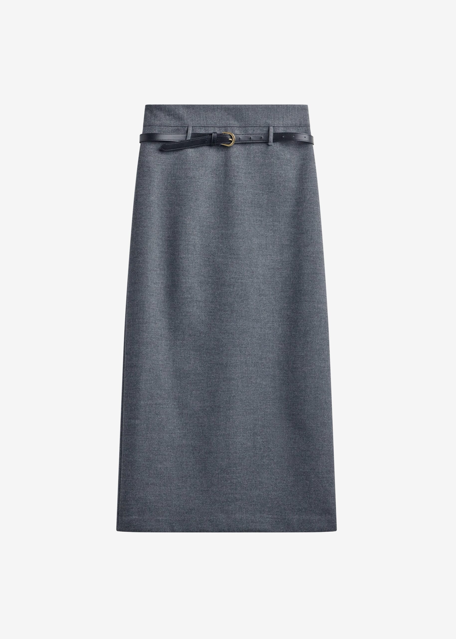 Mauvilly Belted Pencil Skirt - Grey by The Frankie Shop - Skirts The Frankie Shop Mauvilly Belted Pencil Skirt - Grey - Oversized Minimalist Skirts in Grey - Shop at Luxury Shoes