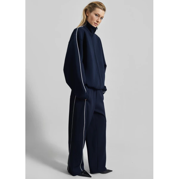 The Frankie Shop Nayen Track Pants - Navy - Oversized Minimalist Pants in Blue - Shop at Luxury Shoes 