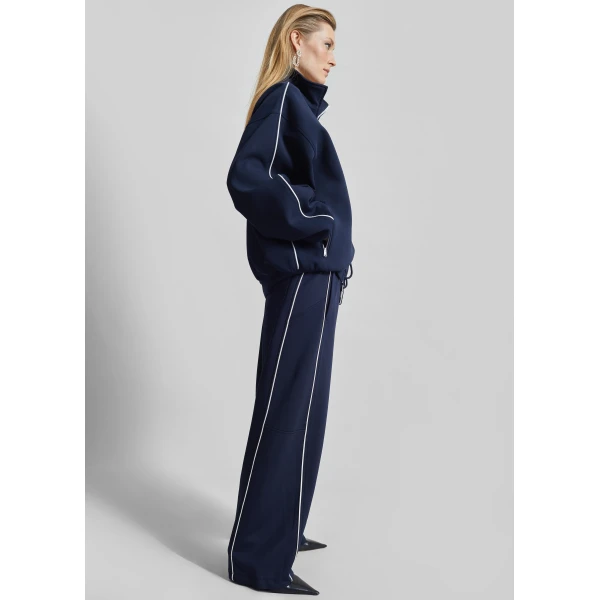 The Frankie Shop Nayen Track Pants - Navy - Oversized Minimalist Pants in Blue - Shop at Luxury Shoes 
