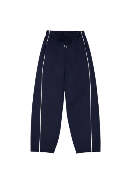The Frankie Shop Nayen Track Pants - Navy - Oversized Minimalist Pants in Blue - Shop at Luxury Shoes 