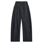 The Frankie Shop Nesna Barrel-Leg Jeans - Black - Oversized Minimalist Pants in Black - Shop at Luxury Shoes 