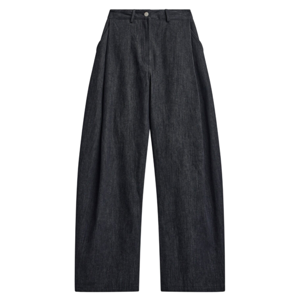 The Frankie Shop Nesna Barrel-Leg Jeans - Black - Oversized Minimalist Pants in Black - Shop at Luxury Shoes 