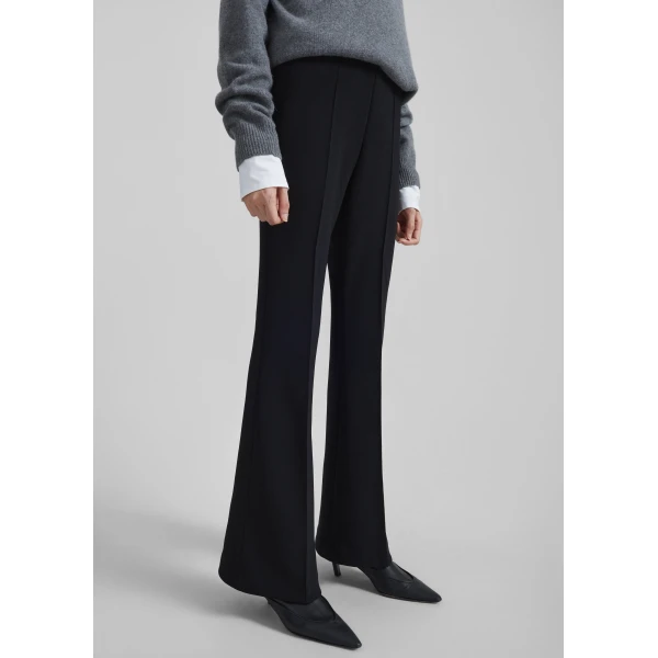 The Frankie Shop Nibelle Bootcut Pants - Black - Oversized Minimalist Pants in Black - Shop at Luxury Shoes 