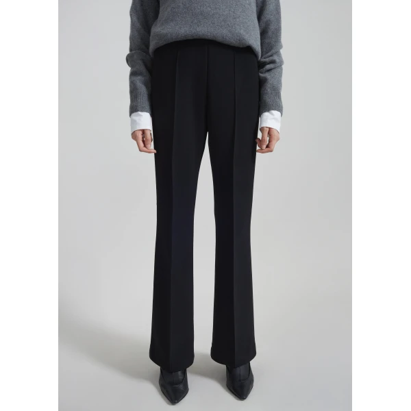 The Frankie Shop Nibelle Bootcut Pants - Black - Oversized Minimalist Pants in Black - Shop at Luxury Shoes 