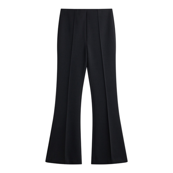 The Frankie Shop Nibelle Bootcut Pants - Black - Oversized Minimalist Pants in Black - Shop at Luxury Shoes 