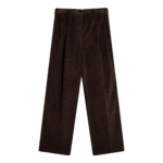 The Frankie Shop Norstrand Pleated Corduroy Trousers - Dark Brown - Oversized Minimalist Pants in Brown - Shop at Luxury Shoes 